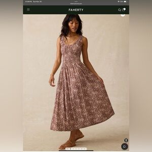 Faherty Sunseeker Dress - Sausalito Sunset NWT S